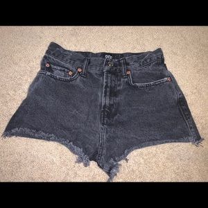black denim urban outfitters jean shorts